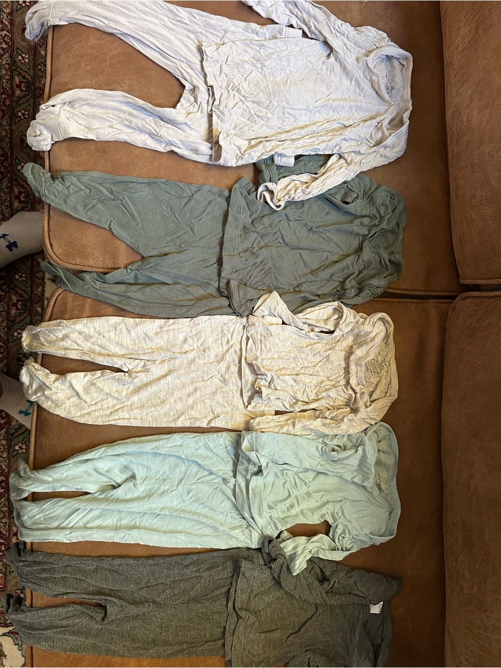 5 Solly baby footie jammie sets